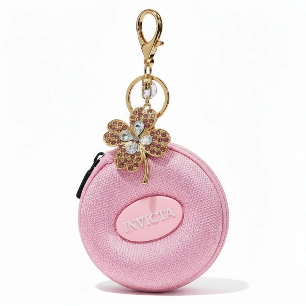 Bag Charm Invicta Travel Case With Zipper, Pink